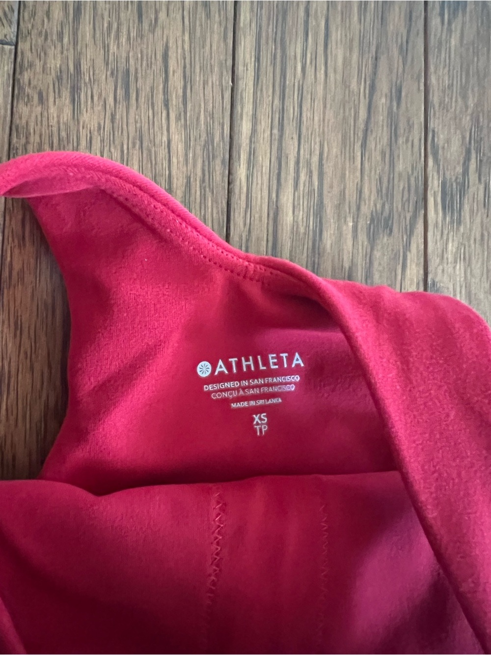 Athleta Conscious Crop Tank Top Berry Red - Picture 3 of 4
